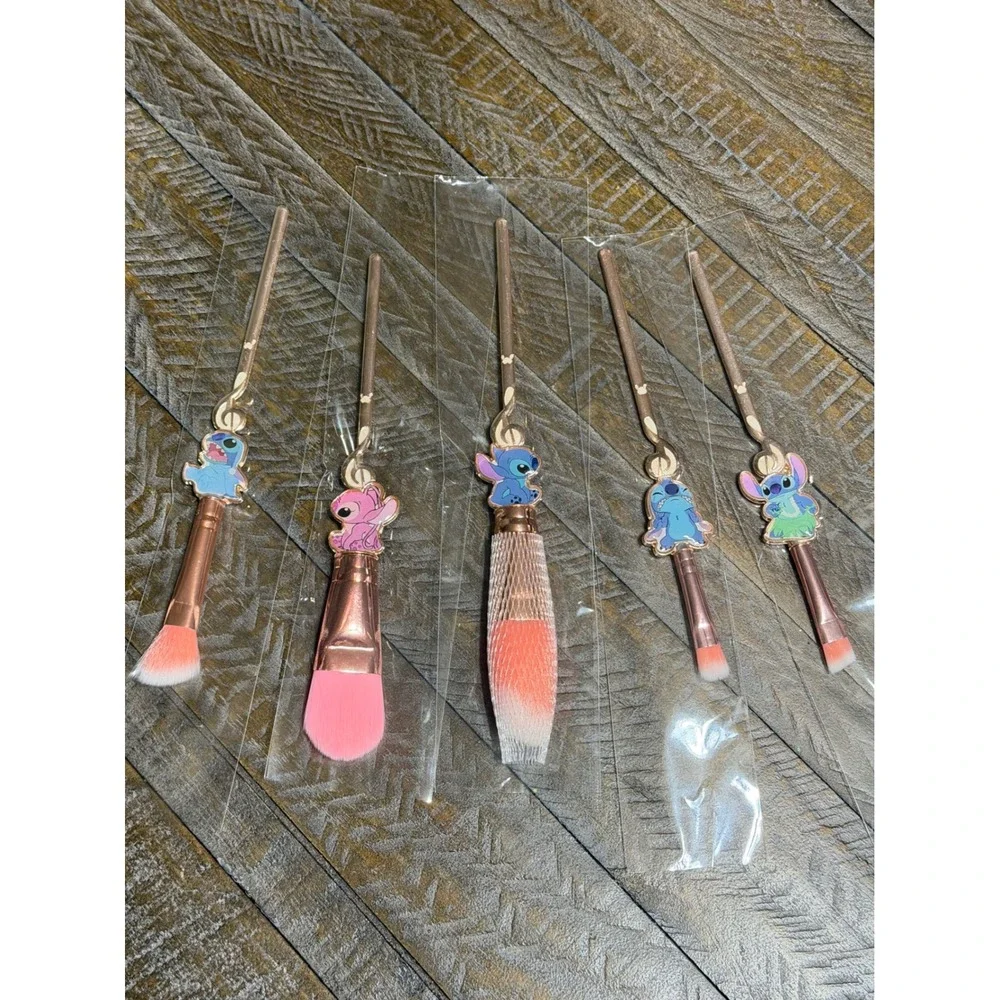 Unbranded Makeup Brush Set Kids OS Rose Gold New Stitch Angel 5pc Pouch